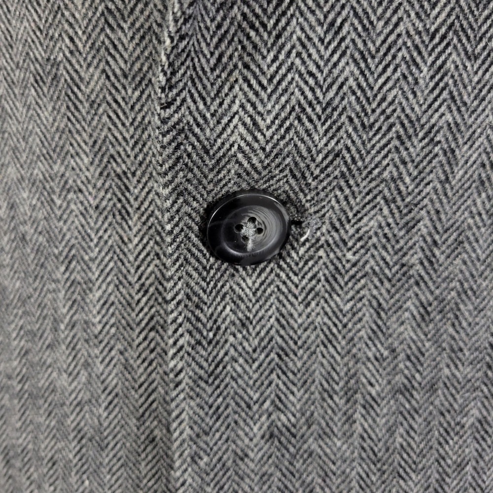 Croft Barrow Men's Tweed Sport Coat Blazer Two Button Gray Herringbone Poly 42R - Picture 8 of 14